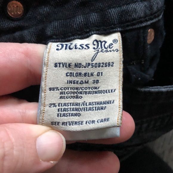 Miss Me | Black Embellished Signature Skinny Jeans - Picture 7 of 7